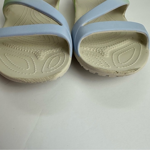 Crocs Kadee Sandals Women's size 11 Shoes Blue Green Lightweight Waterproof - Picture 8 of 11